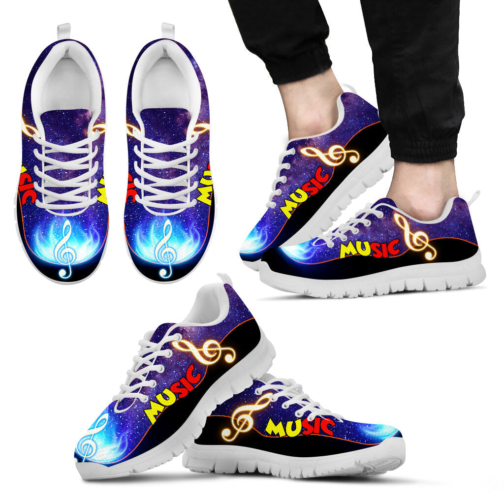 Music Shoes Fire Water Galaxy Sneaker Walking Shoes Best Gift For Music Lovers Shoes Gift For Adults 2