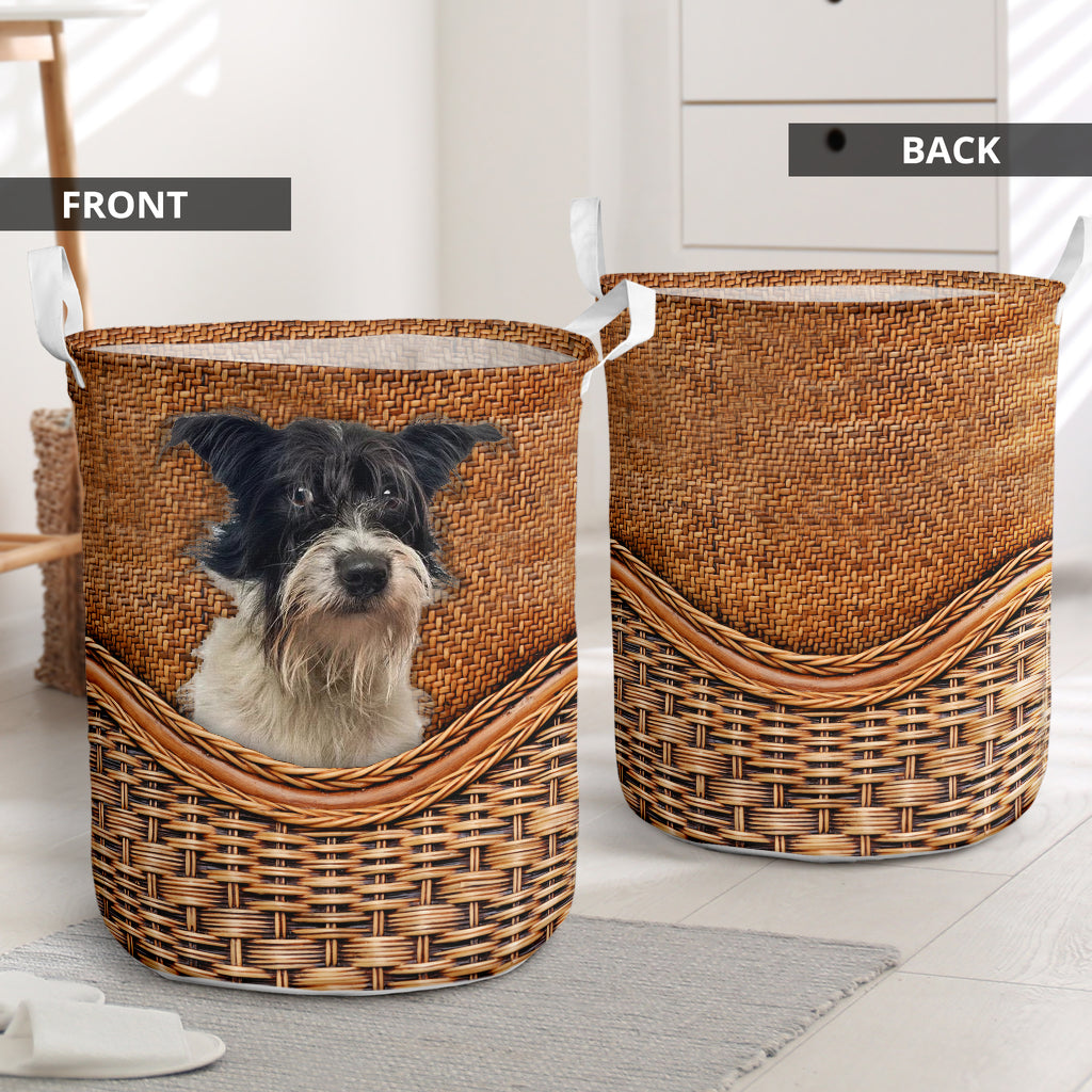 Mutts Dog Rattan Texture Laundry Basket Dog Laundry Basket Christmas Gift For Her Home Decor 1 Mutts Dog Rattan Texture Laundry Basket Dog Laundry Basket Christmas Gift For Her Home Decor 1