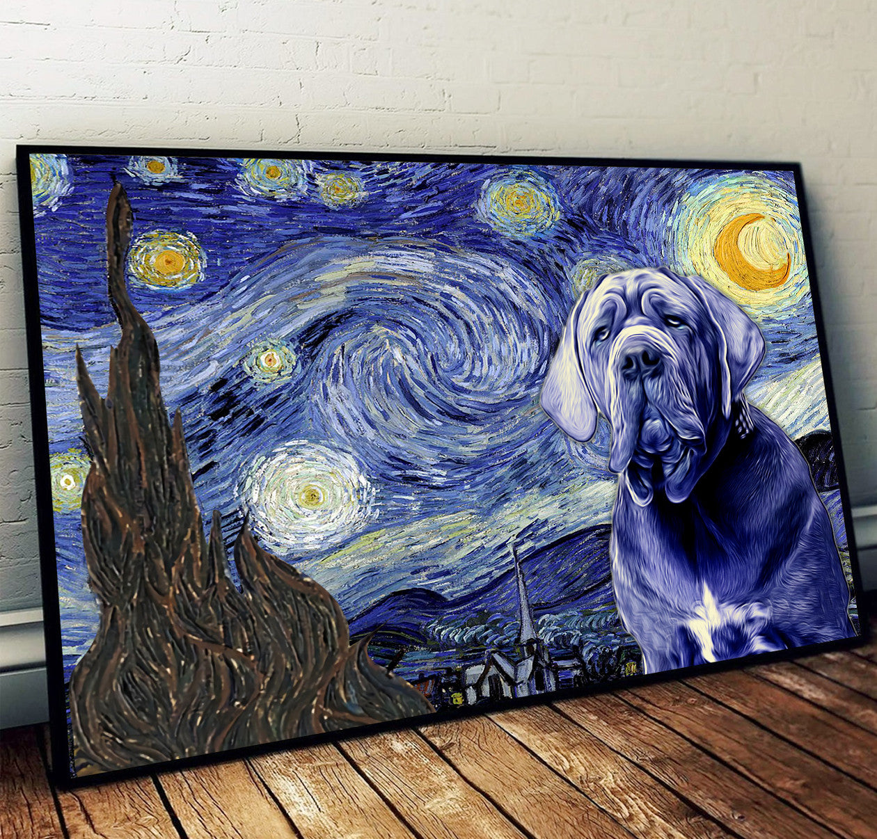 Neapolitan Mastiff Poster Matte Canvas Dog Wall Art Prints Painting On Canvas 1