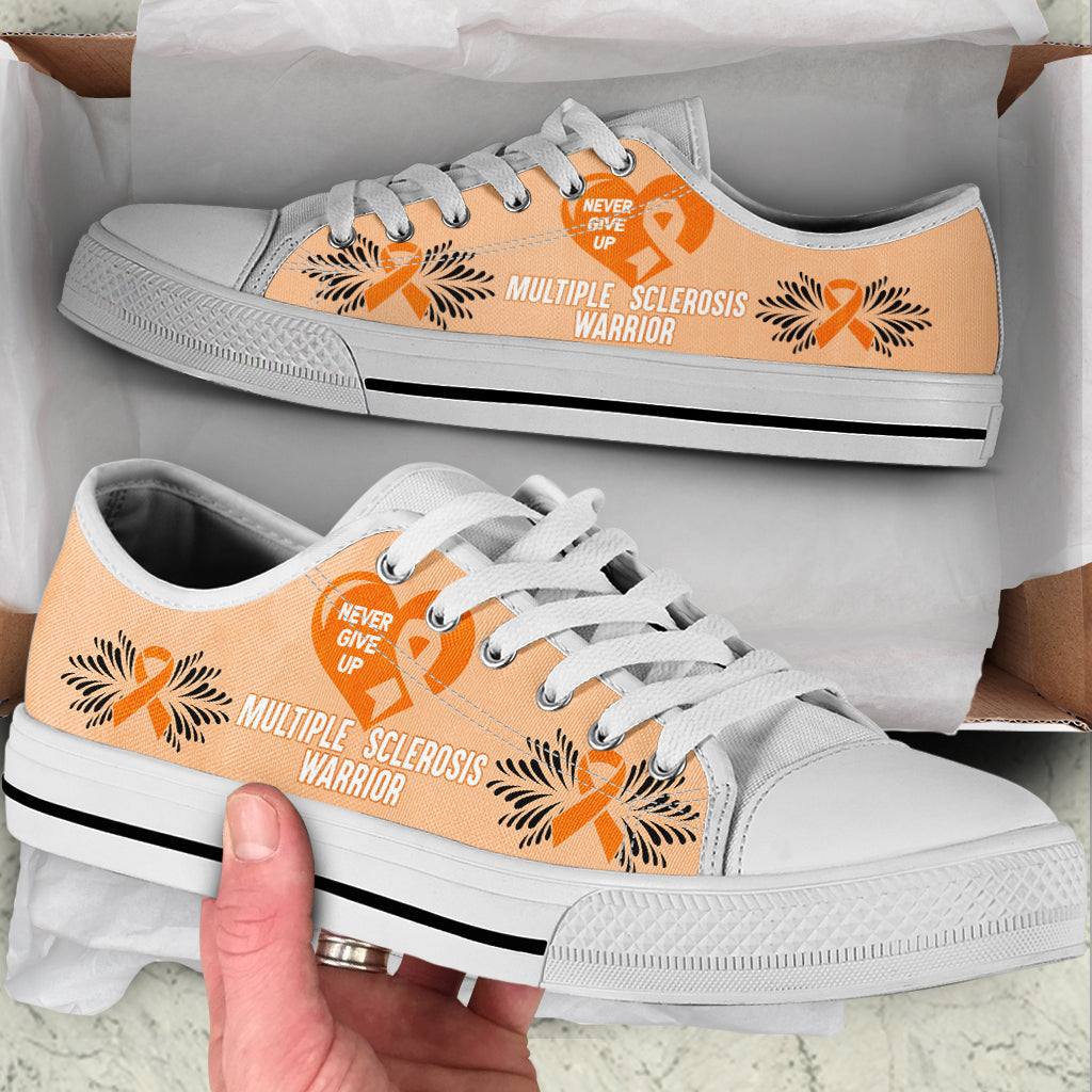 Never Give Up Multiple Sclerosis Shoes Warrior Low Top Shoes Best Gift For Men And Women 1 Never Give Up Multiple Sclerosis Shoes Warrior Low Top Shoes Best Gift For Men And Women 1