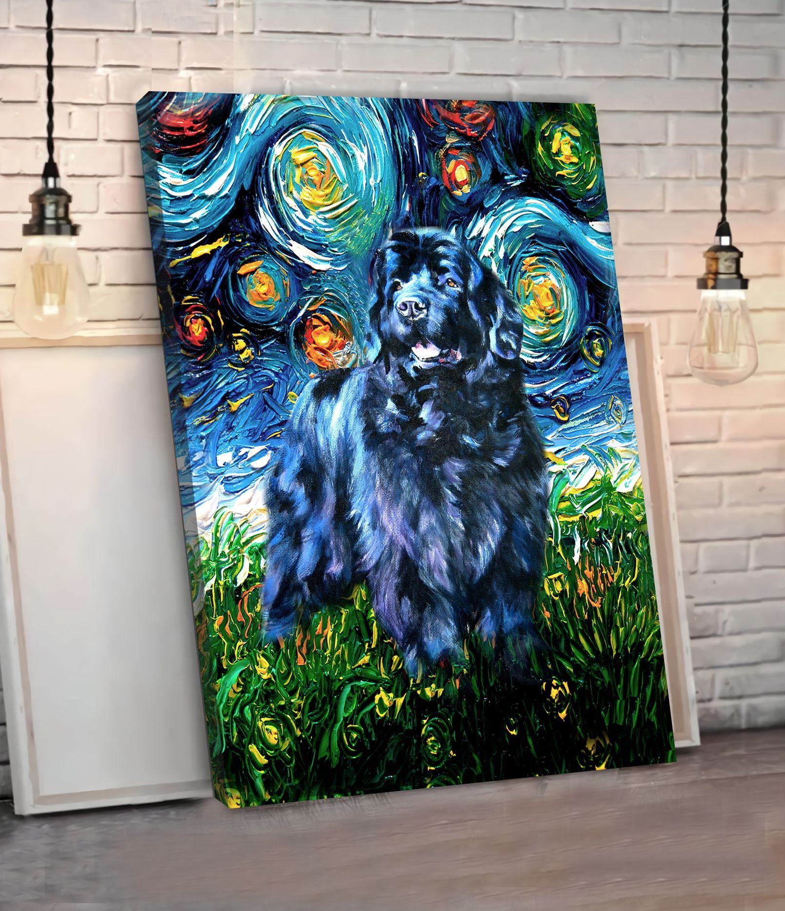 Newfoundland Poster Matte Canvas Dog Canvas Art Poster To Print Gift For Dog Lovers 2