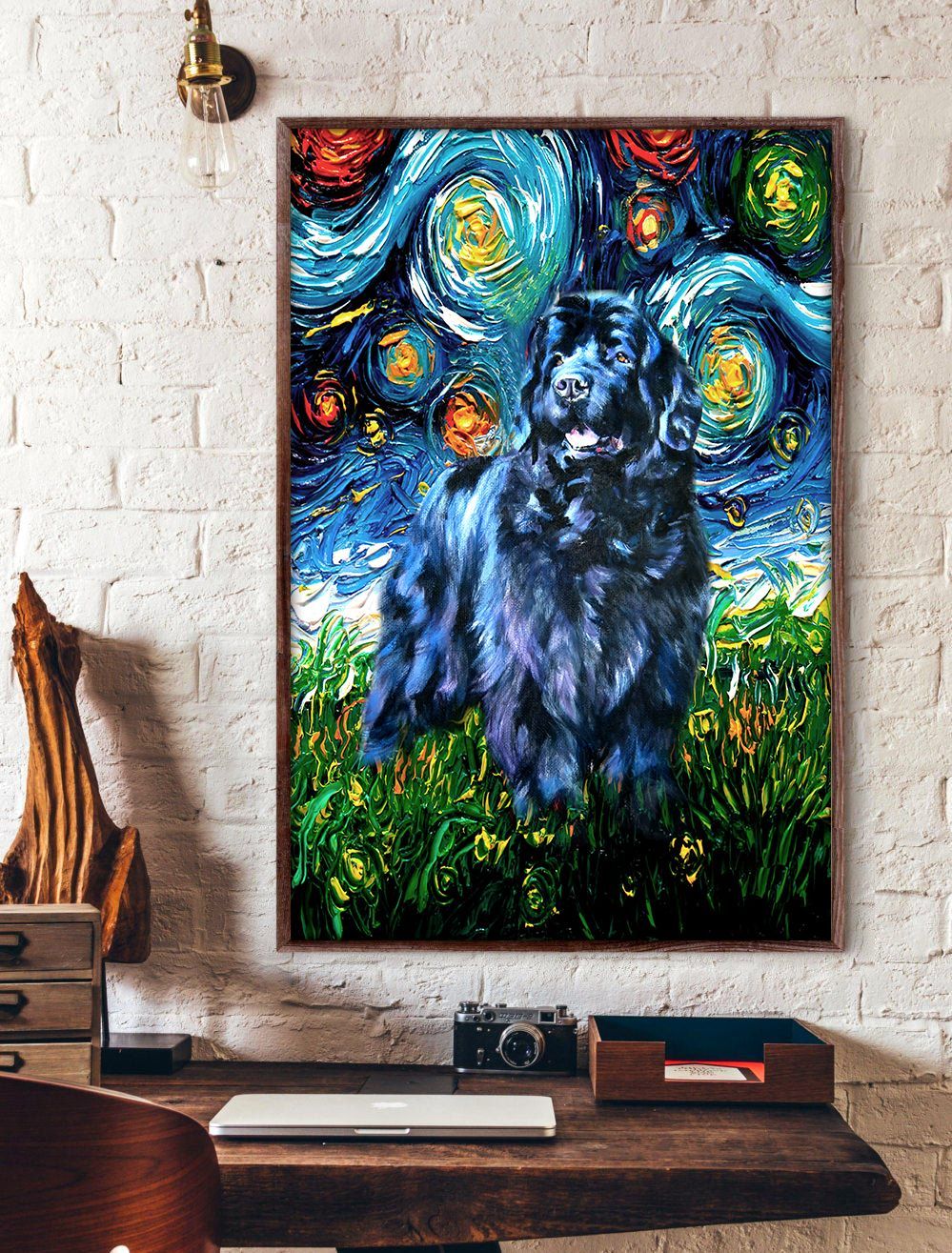 Newfoundland Poster Matte Canvas Dog Canvas Art Poster To Print Gift For Dog Lovers 4