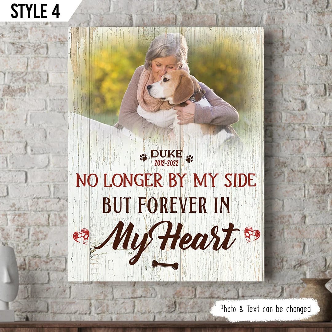 No Longer By My Side But Forever In My Heart Dog Matte Canvas Poster Art For Wall Dog Memorial Gift 1 No Longer By My Side But Forever In My Heart Dog Matte Canvas Poster Art For Wall Dog Memorial Gift 1