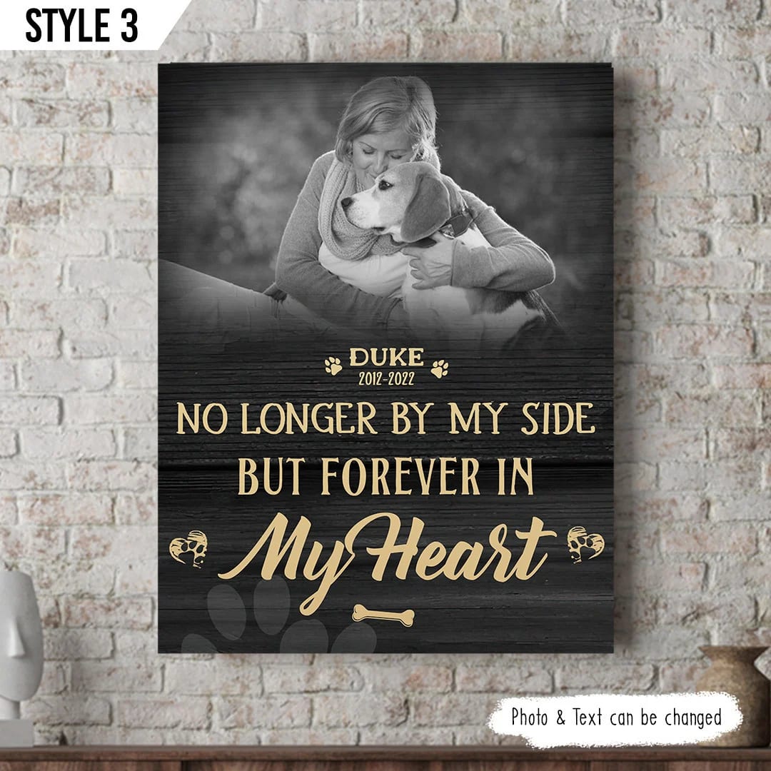 No Longer By My Side But Forever In My Heart Dog Vertical Canvas Poster Art For Wall Dog Lovers Gifts for Him or Her 1 No Longer By My Side But Forever In My Heart Dog Vertical Canvas Poster Art For Wall Dog Lovers Gifts for Him or Her 1
