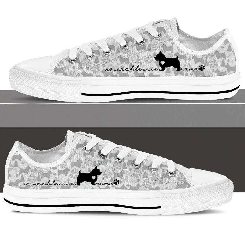 Norwich Terrier Low Top Shoes Dog Walking Shoes Men Women Dog Memorial Gift 4