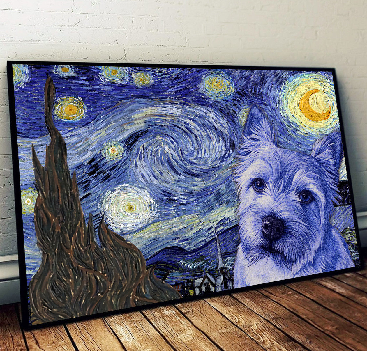 Norwich Terrier Poster Matte Canvas Dog Wall Art Prints Painting On Canvas 1