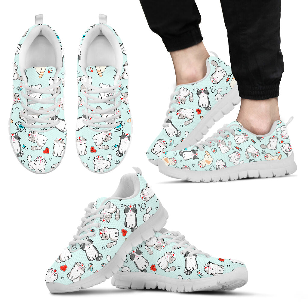 Nurse Cats Pattern Sneaker Fashion Shoes Comfortable Walking Running Lightweight Casual Shoes Malalan 2 Nurse Cats Pattern Sneaker Fashion Shoes Comfortable Walking Running Lightweight Casual Shoes Malalan 2