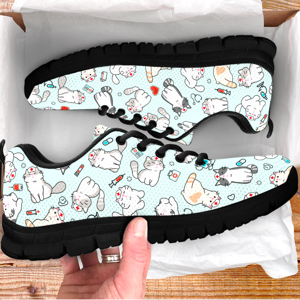 Nurse Cats Pattern Sneaker Fashion Shoes Comfortable Walking Running Lightweight Casual Shoes Malalan 3 Nurse Cats Pattern Sneaker Fashion Shoes Comfortable Walking Running Lightweight Casual Shoes Malalan 3