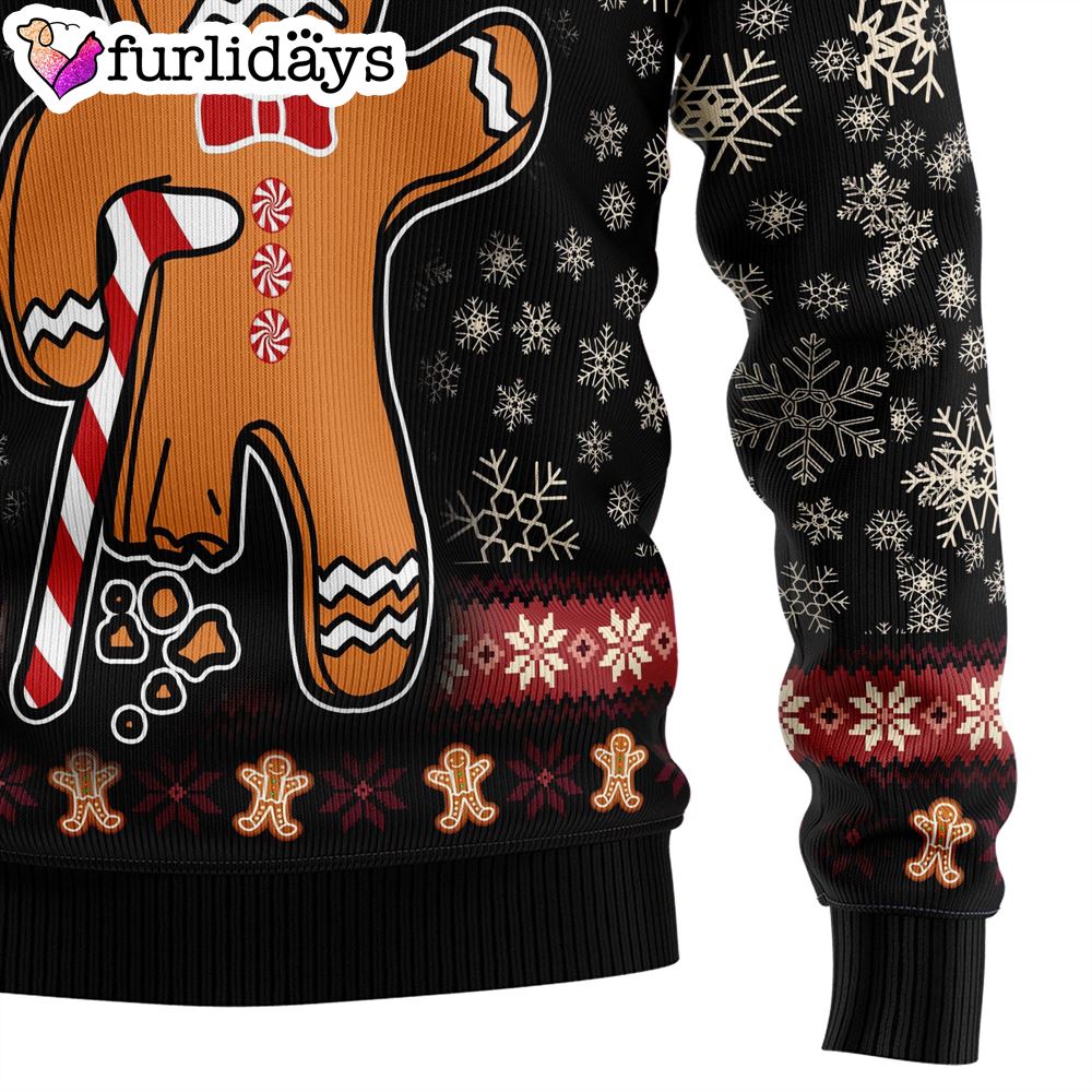 Oh Snap Gingerbread Ugly Christmas Sweater Gift For Pet Lovers Unisex Crewneck Sweater 7