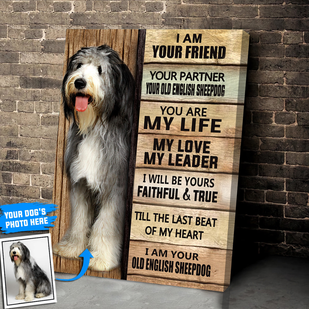 Old English Sheepdog Personalized Poster Canvas Dog Canvas Wall Art Dog Lovers Gifts For Him Or Her 2 Old English Sheepdog Personalized Poster Canvas Dog Canvas Wall Art Dog Lovers Gifts For Him Or Her 2