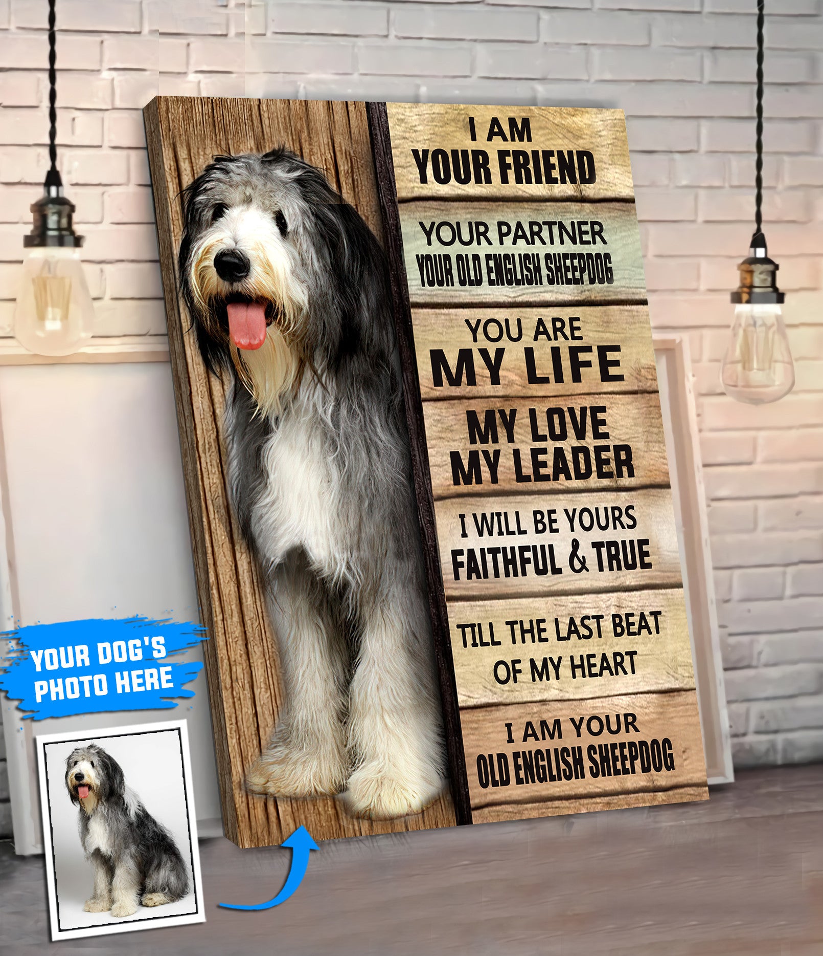Old English Sheepdog Personalized Poster Canvas Dog Canvas Wall Art Dog Lovers Gifts For Him Or Her 4 Old English Sheepdog Personalized Poster Canvas Dog Canvas Wall Art Dog Lovers Gifts For Him Or Her 4
