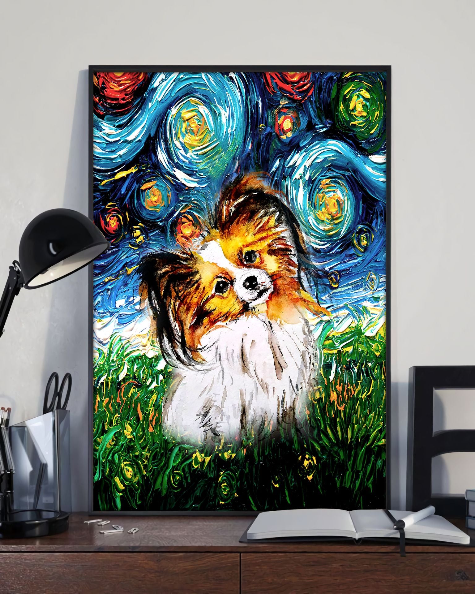 Papillon Poster Matte Canvas Dog Canvas Art Poster To Print Gift For Dog Lovers 1