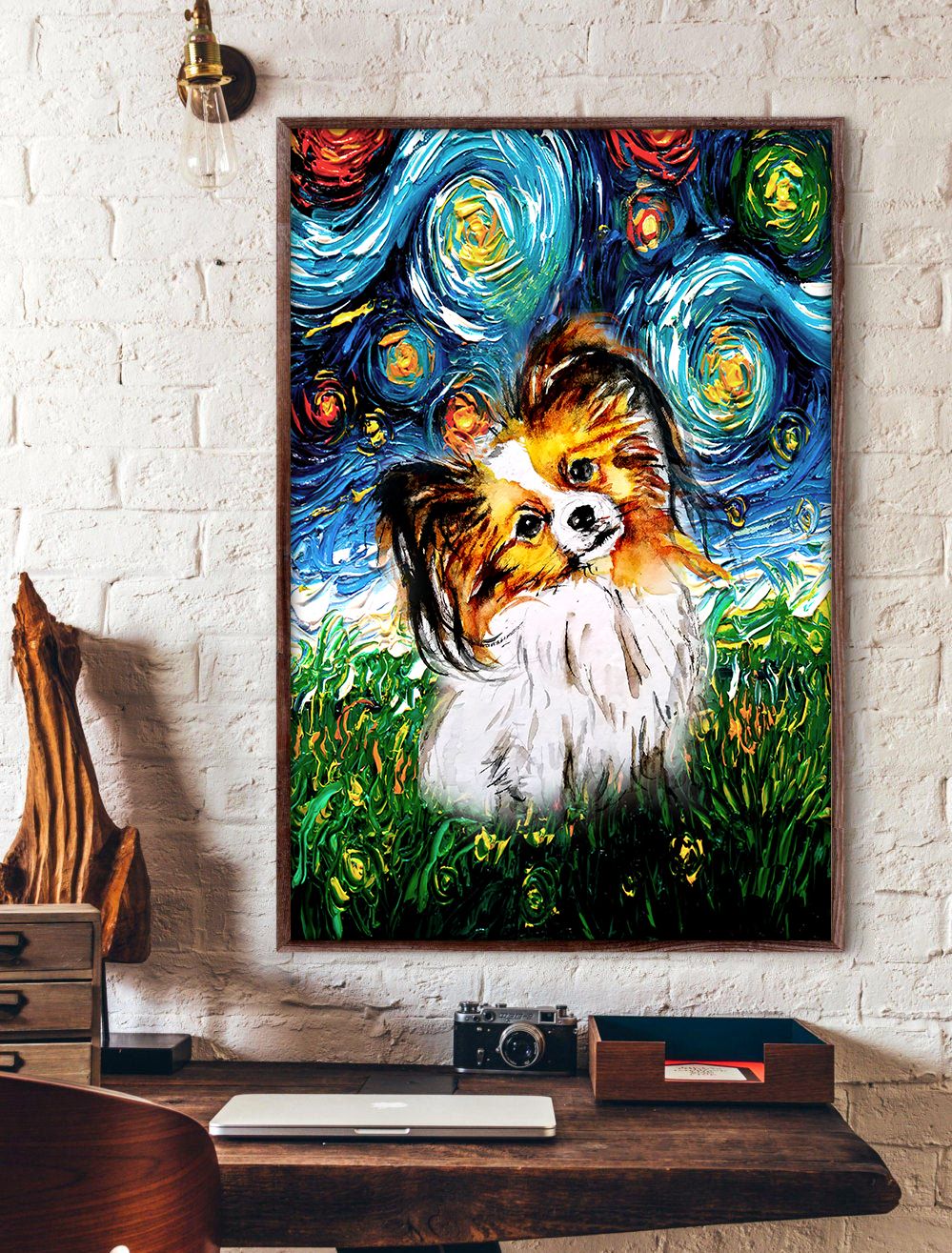 Papillon Poster Matte Canvas Dog Canvas Art Poster To Print Gift For Dog Lovers 2
