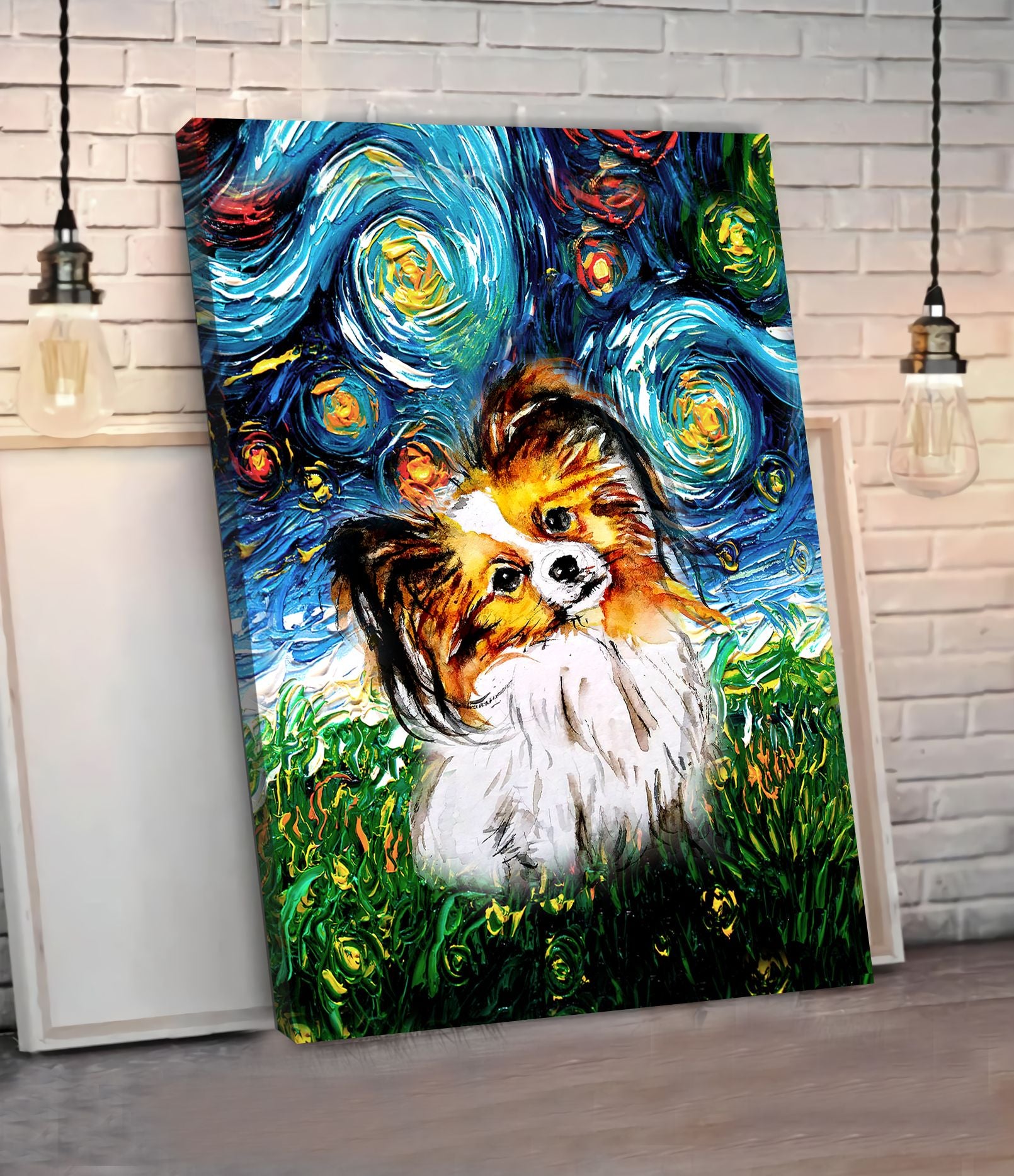 Papillon Poster Matte Canvas Dog Canvas Art Poster To Print Gift For Dog Lovers 3