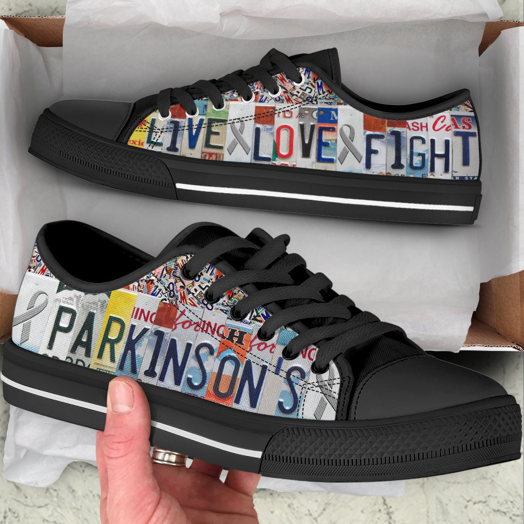 Parkinson s Shoes Live Love Fight License Plates Low Top Shoes Best Gift For Men And Women Cancer Awareness Shoes Malalan 2 Parkinson s Shoes Live Love Fight License Plates Low Top Shoes Best Gift For Men And Women Cancer Awareness Shoes Malalan 2