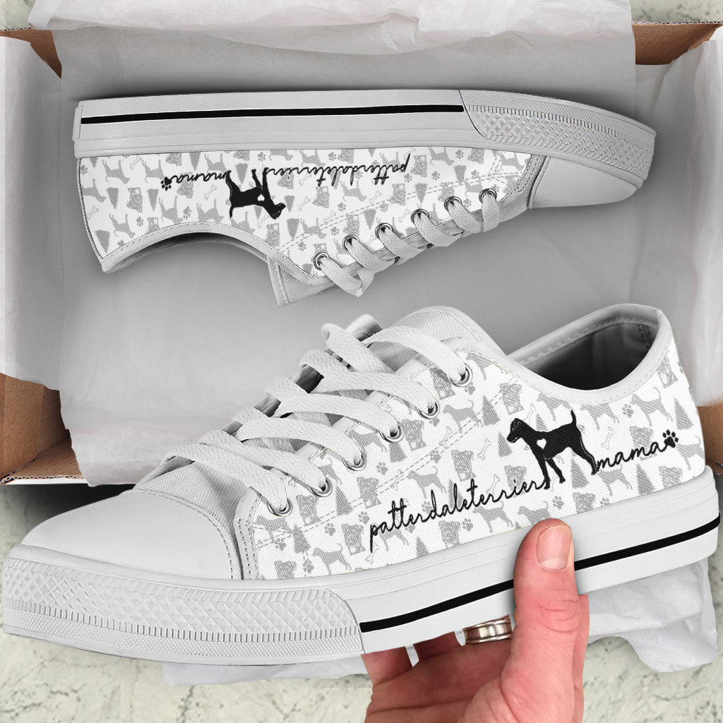 Patterdale Terrier Low Top Shoes Sneaker For Dog Walking Christmas Holiday Gift For Dog Lovers 1 Patterdale Terrier Low Top Shoes Sneaker For Dog Walking Christmas Holiday Gift For Dog Lovers 1