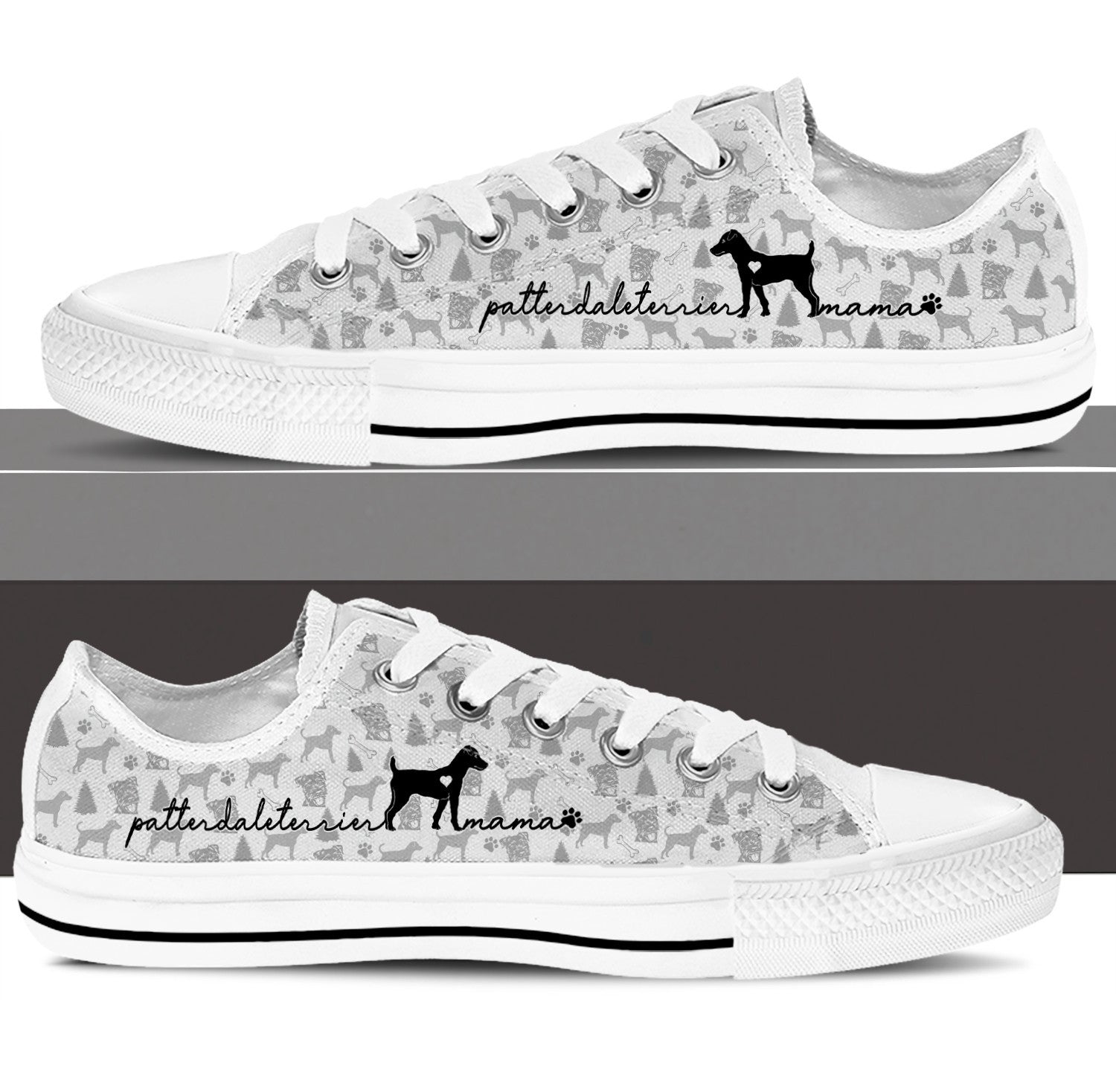 Patterdale Terrier Low Top Shoes Sneaker For Dog Walking Christmas Holiday Gift For Dog Lovers 3 Patterdale Terrier Low Top Shoes Sneaker For Dog Walking Christmas Holiday Gift For Dog Lovers 3