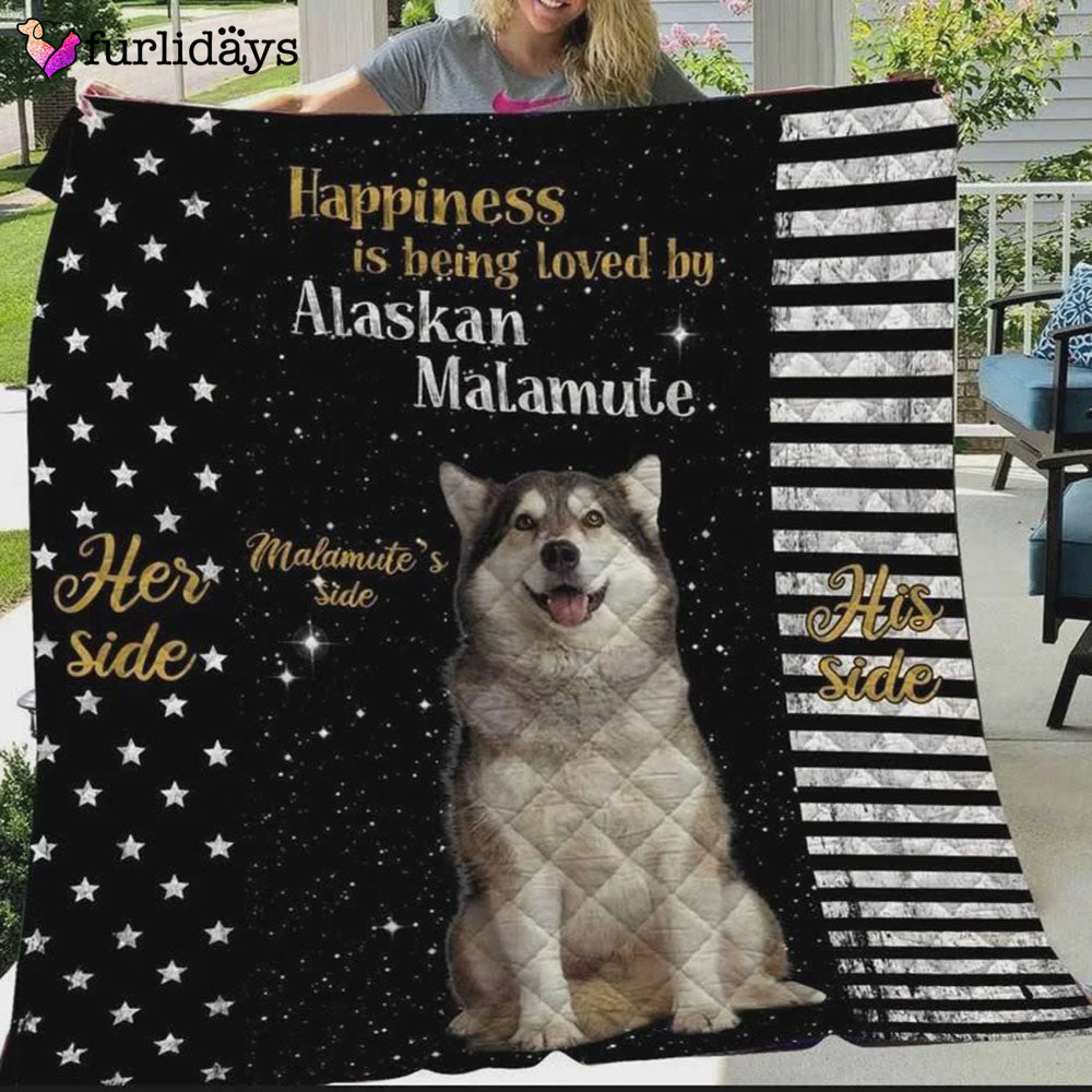 Personalized Alaskan Malamute Quilt Blanket Happiness Is Being Loved By Great Quilt Blanket For Christmas Thanksgiving Personalized Alaskan Malamute Quilt Blanket Happiness Is Being Loved By Great Quilt Blanket For Christmas Thanksgiving