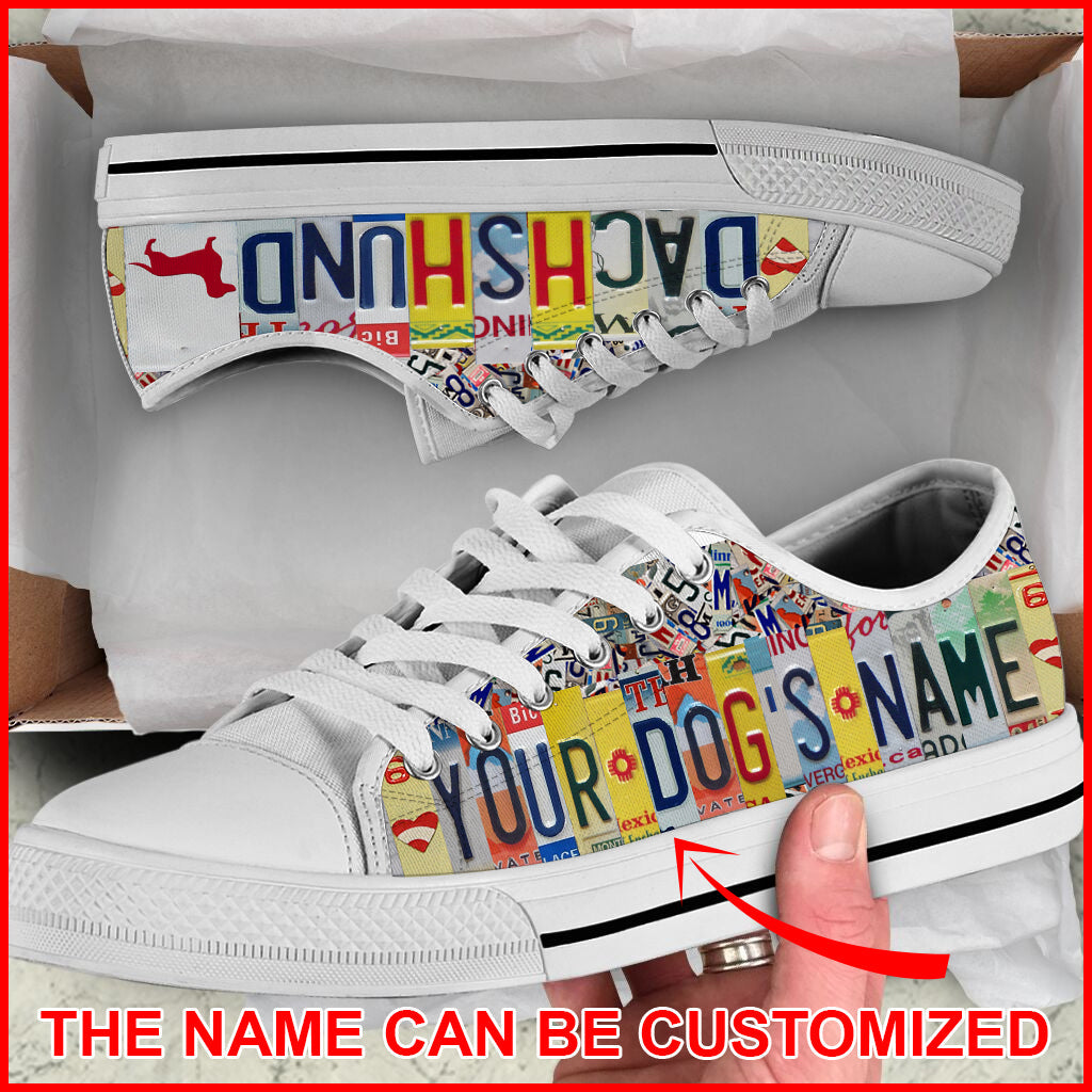 Personalized Dachshund Dog License Plates Low Top Sneaker Sneaker For Dog Walking Best Shoes For Dog Lover 1 Personalized Dachshund Dog License Plates Low Top Sneaker Sneaker For Dog Walking Best Shoes For Dog Lover 1