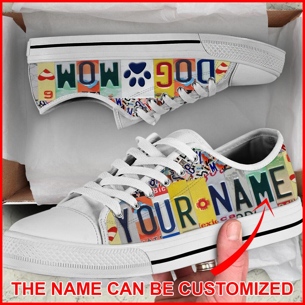 Personalized Dog Mom Custom License Plate Low Top Sneaker Sneaker For Dog Walking Best Shoes For Dog Lover 1 Personalized Dog Mom Custom License Plate Low Top Sneaker Sneaker For Dog Walking Best Shoes For Dog Lover 1