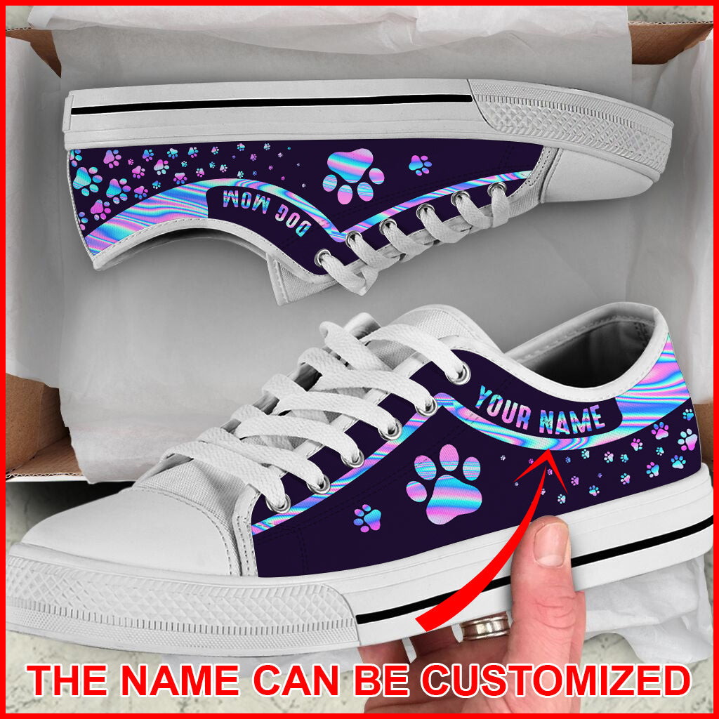 Personalized Dog Mom Holographic Background Low Top Sneaker Sneaker For Dog Walking Best Shoes For Dog Lover Malalan 1 Personalized Dog Mom Holographic Background Low Top Sneaker Sneaker For Dog Walking Best Shoes For Dog Lover Malalan 1