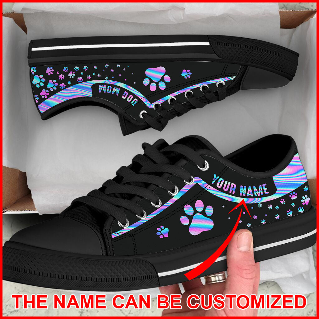 Personalized Dog Mom Holographic Background Low Top Sneaker Sneaker For Dog Walking Best Shoes For Dog Lover Malalan 2 Personalized Dog Mom Holographic Background Low Top Sneaker Sneaker For Dog Walking Best Shoes For Dog Lover Malalan 2