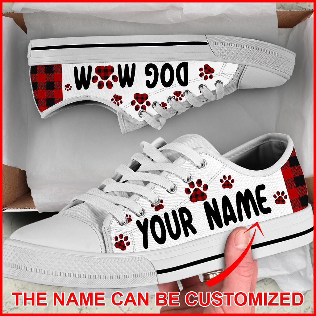 Personalized Dog Mom Paid Dog Paw Caro Low Top Sneaker Sneaker For Dog Walking Best Shoes For Dog Lover Malalan 1