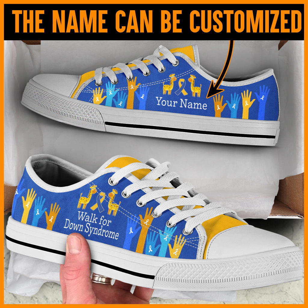 Personalized Down Syndrome Ribbon Giraffe Raise Hand Low Top Sneaker Sneaker For Dog Walking Best Shoes For Men And Women 1 Personalized Down Syndrome Ribbon Giraffe Raise Hand Low Top Sneaker Sneaker For Dog Walking Best Shoes For Men And Women 1