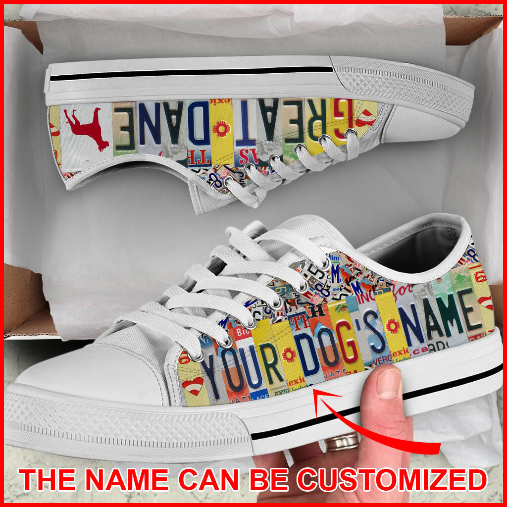 Personalized Great Dane License Plates Low Top Sneaker Dog Walking Shoes Men Women Best Shoes For Dog Lover 1 Personalized Great Dane License Plates Low Top Sneaker Dog Walking Shoes Men Women Best Shoes For Dog Lover 1
