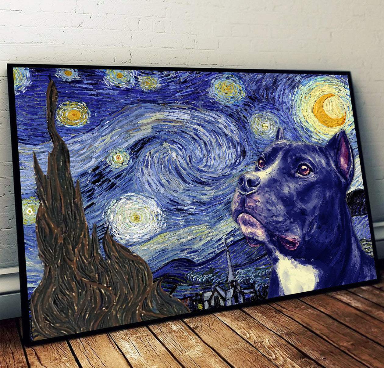 Pit Bull Poster Matte Canvas Dog Wall Art Prints Painting On Canvas 1 Pit Bull Poster Matte Canvas Dog Wall Art Prints Painting On Canvas 1