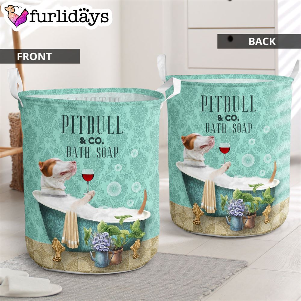 Pitbull And Bath Soap Laundry Basket Dog Laundry Basket Christmas Gift For Her Home Decor 1 Pitbull And Bath Soap Laundry Basket Dog Laundry Basket Christmas Gift For Her Home Decor 1
