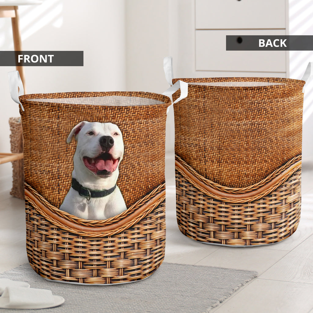 Pitbull Rattan Texture Laundry Basket Christmas Gift Storage Basket Dog Memorial Gift Dog Memorial Gift 1 Pitbull Rattan Texture Laundry Basket Christmas Gift Storage Basket Dog Memorial Gift Dog Memorial Gift 1