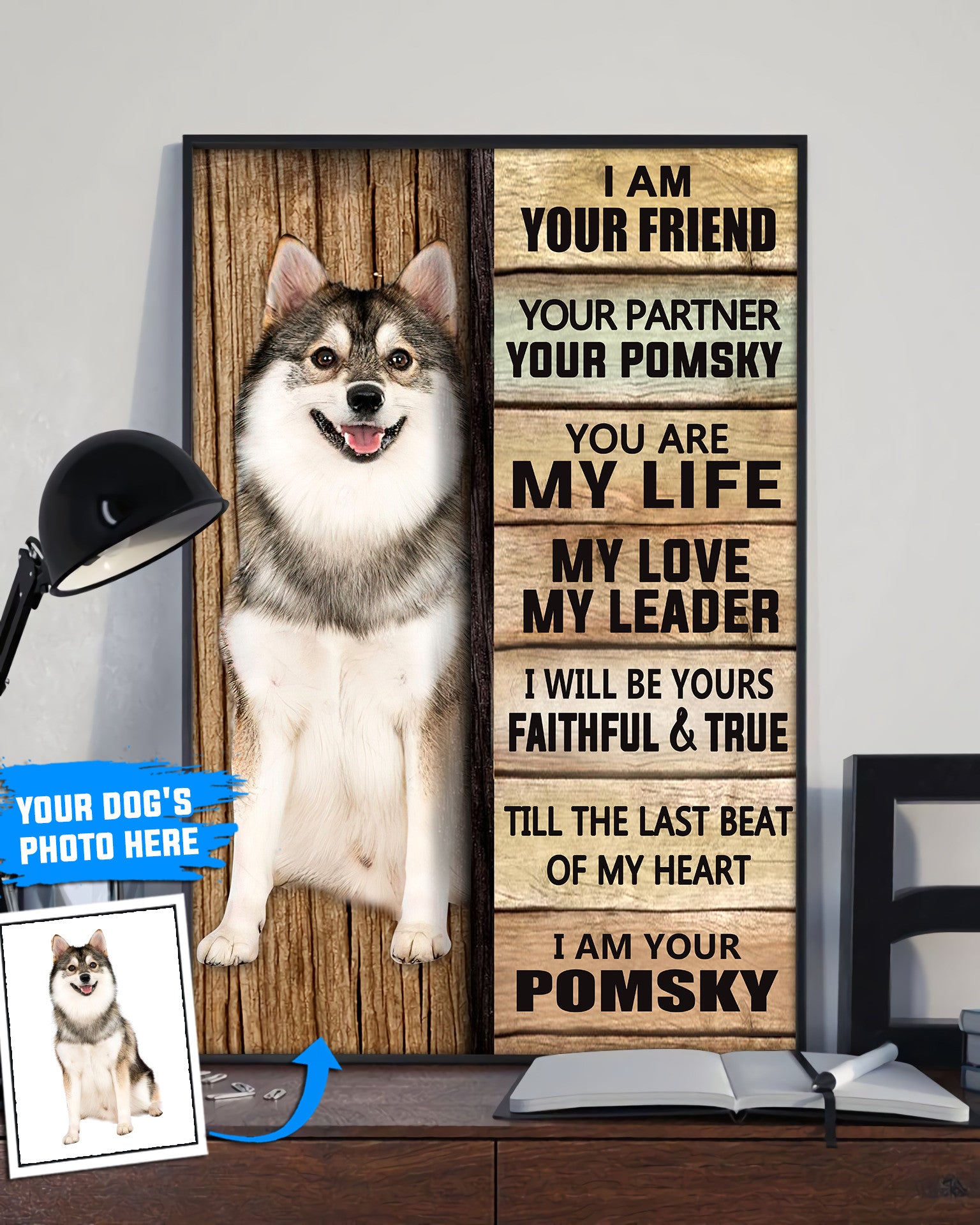 Pomsky Personalized Poster Canvas Dog Canvas Wall Art Dog Lovers Gifts For Him Or Her 3