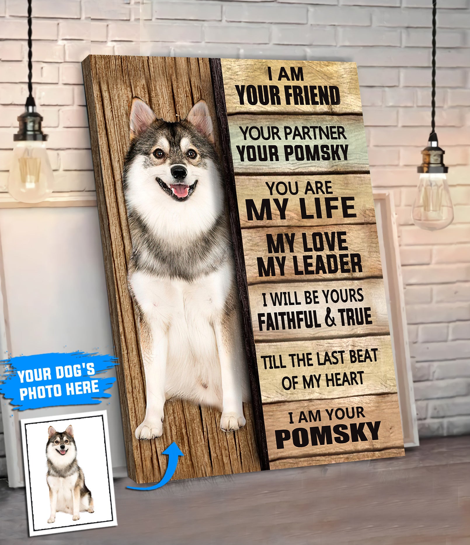 Pomsky Personalized Poster Canvas Dog Canvas Wall Art Dog Lovers Gifts For Him Or Her 4