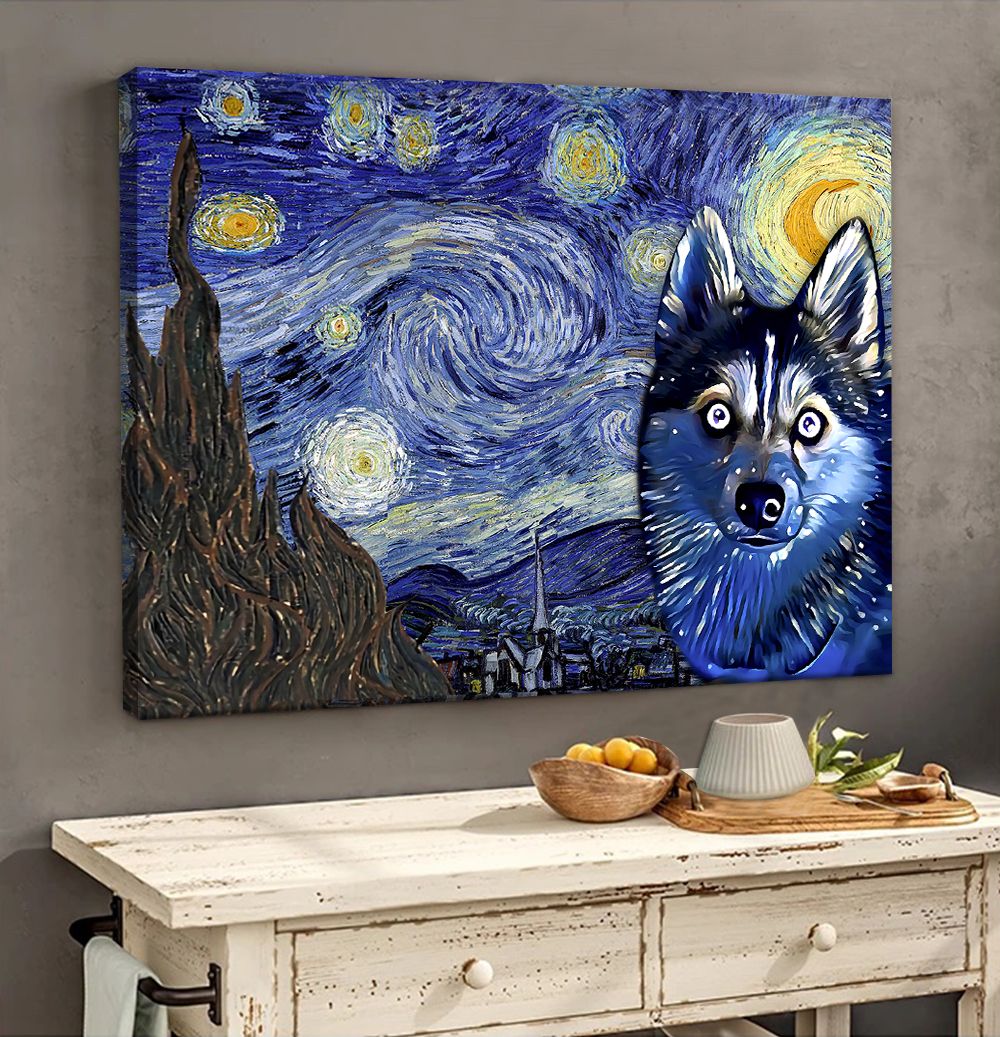 Pomsky Poster Matte Canvas Dog Wall Art Prints Canvas Wall Art Decor 2