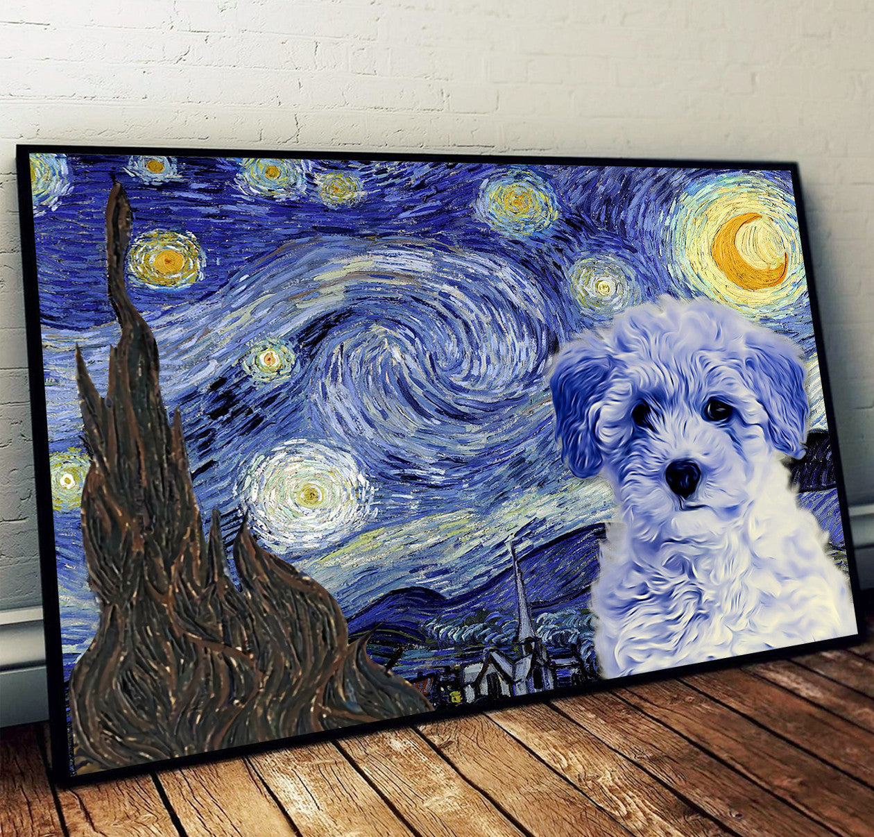 Poochon Poster Matte Canvas Dog Wall Art Prints Painting On Canvas 1 Poochon Poster Matte Canvas Dog Wall Art Prints Painting On Canvas 1