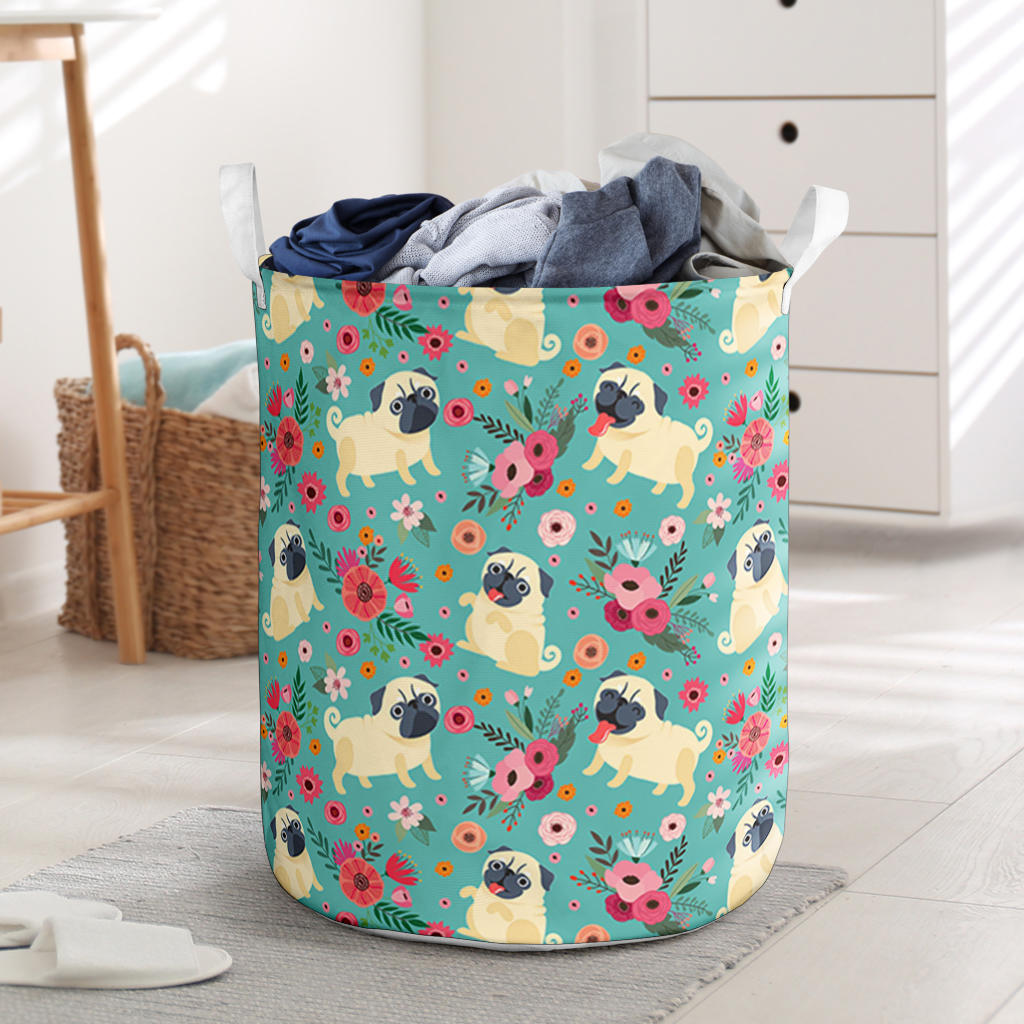Pug Flower Laundry Basket Dog Laundry Basket Christmas Gift For Her Home Decor Dog Memorial Gift 1 Pug Flower Laundry Basket Dog Laundry Basket Christmas Gift For Her Home Decor Dog Memorial Gift 1
