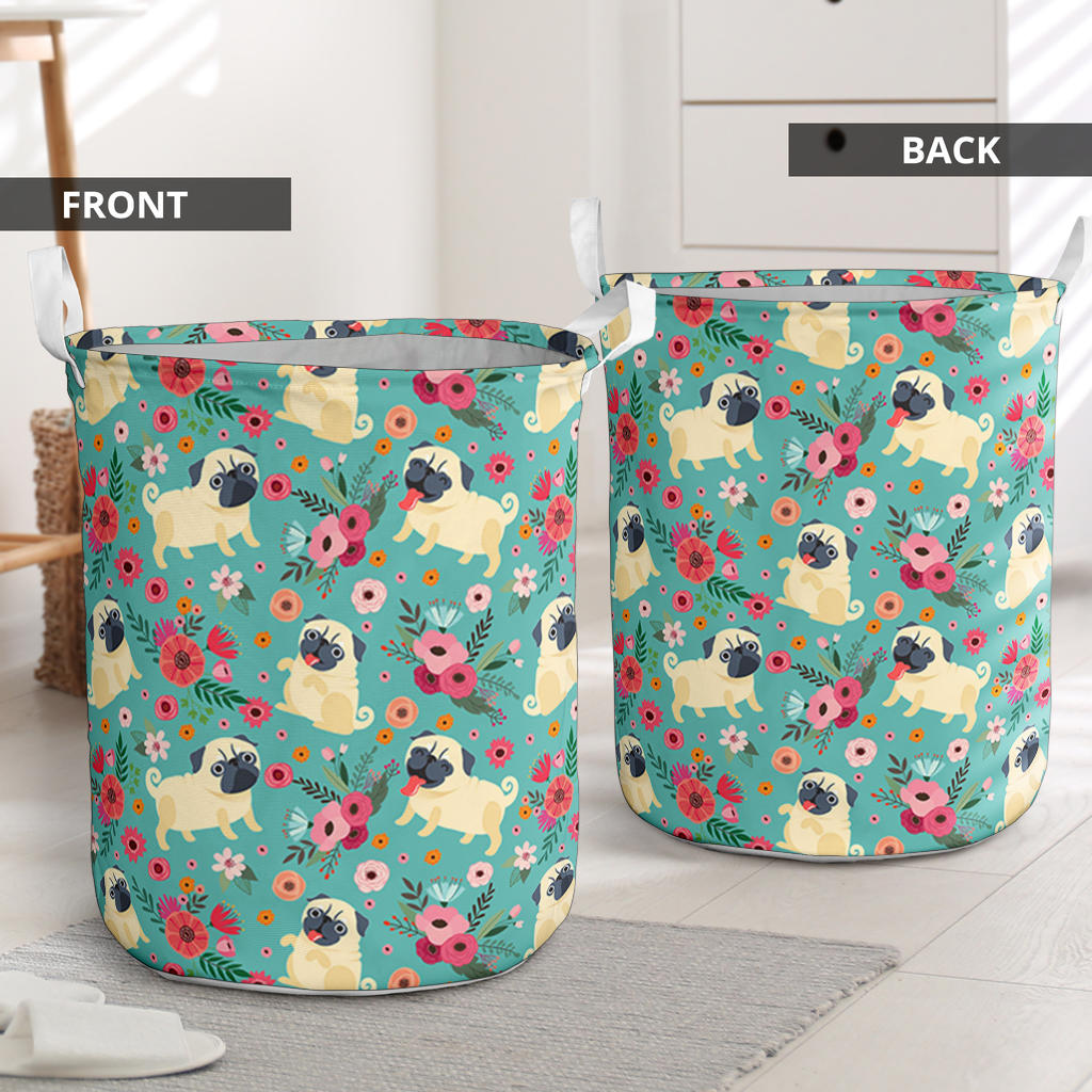 Pug Flower Laundry Basket Dog Laundry Basket Christmas Gift For Her Home Decor Dog Memorial Gift 2 Pug Flower Laundry Basket Dog Laundry Basket Christmas Gift For Her Home Decor Dog Memorial Gift 2