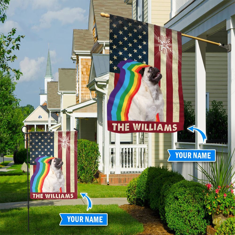 Pug Lgbt Personalized House Flag Custom Dog Flags Dog Lovers Gifts for Him or Her 1 Pug Lgbt Personalized House Flag Custom Dog Flags Dog Lovers Gifts for Him or Her 1