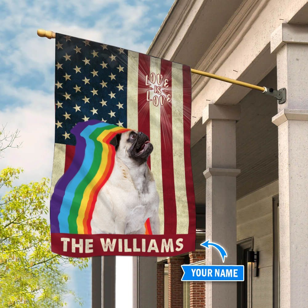 Pug Lgbt Personalized House Flag Custom Dog Flags Dog Lovers Gifts for Him or Her 3 Pug Lgbt Personalized House Flag Custom Dog Flags Dog Lovers Gifts for Him or Her 3