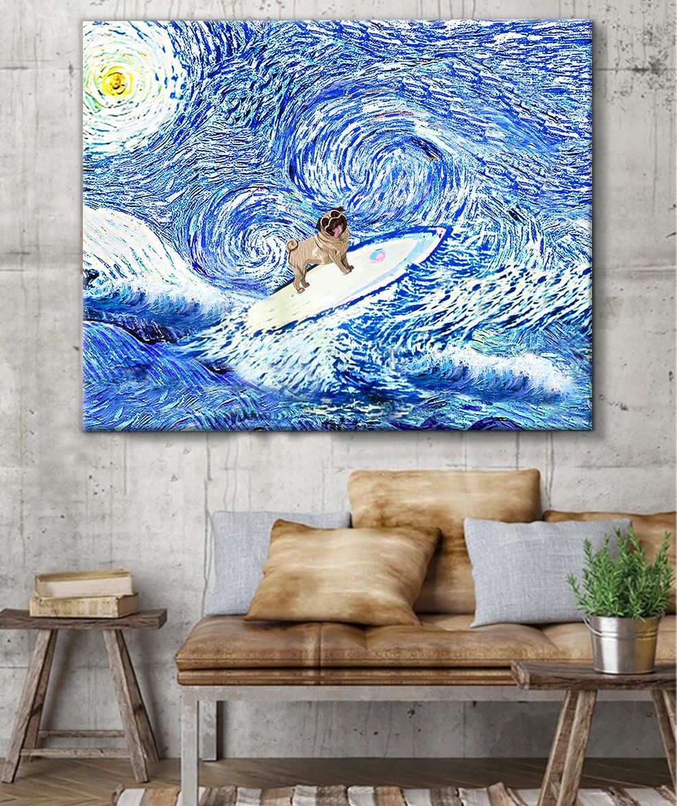 Pug Matte Canvas Dog Wall Art Poster To Print Housewarming Gifts 1 Pug Matte Canvas Dog Wall Art Poster To Print Housewarming Gifts 1