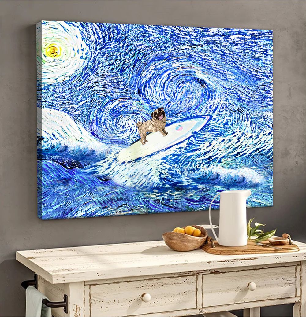 Pug Matte Canvas Dog Wall Art Poster To Print Housewarming Gifts 2 Pug Matte Canvas Dog Wall Art Poster To Print Housewarming Gifts 2