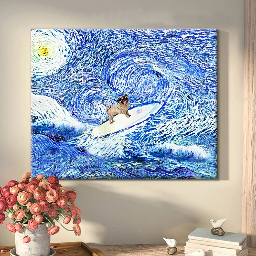 Pug Matte Canvas Dog Wall Art Poster To Print Housewarming Gifts 3 Pug Matte Canvas Dog Wall Art Poster To Print Housewarming Gifts 3