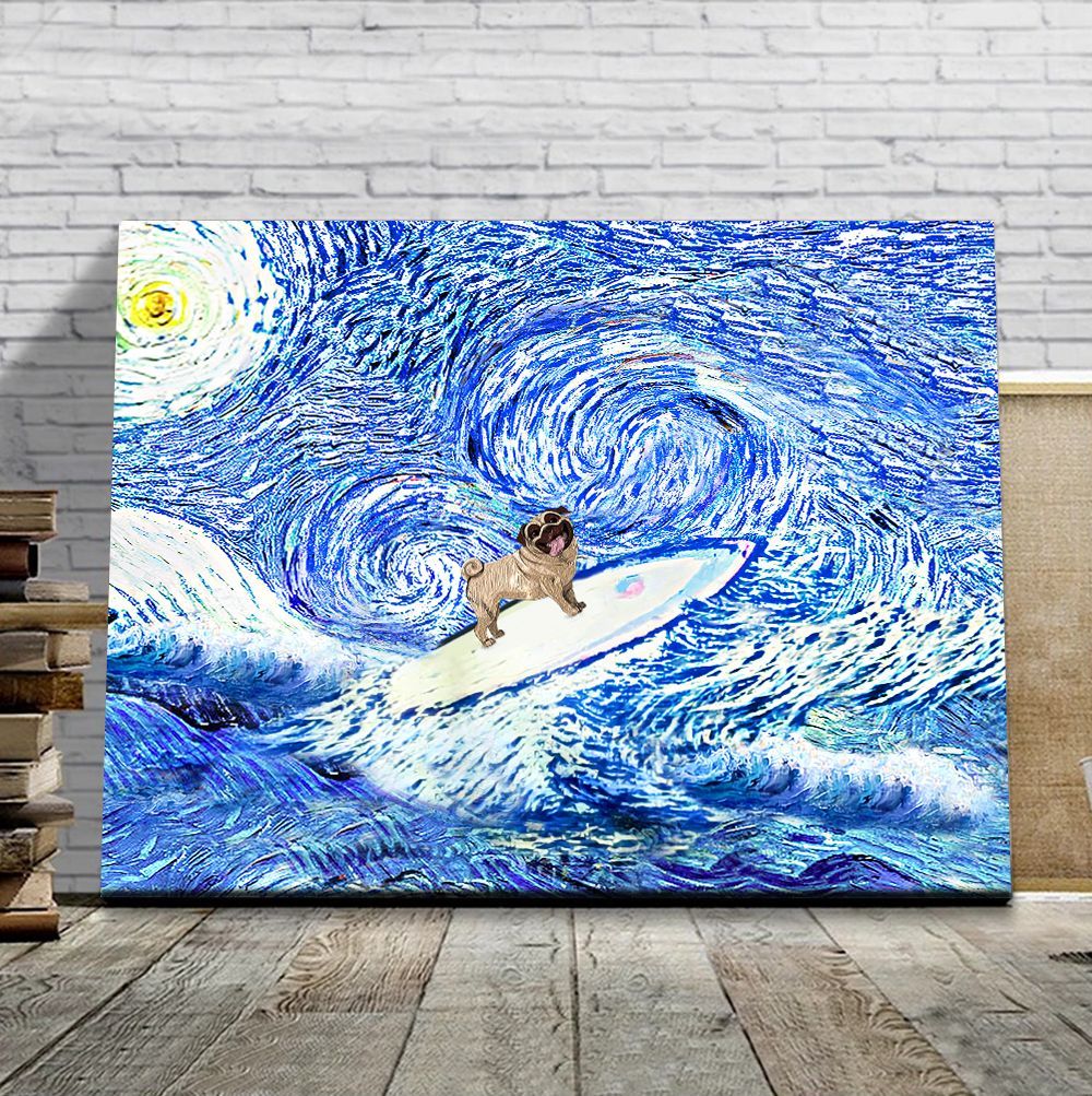 Pug Matte Canvas Dog Wall Art Poster To Print Housewarming Gifts 5 Pug Matte Canvas Dog Wall Art Poster To Print Housewarming Gifts 5