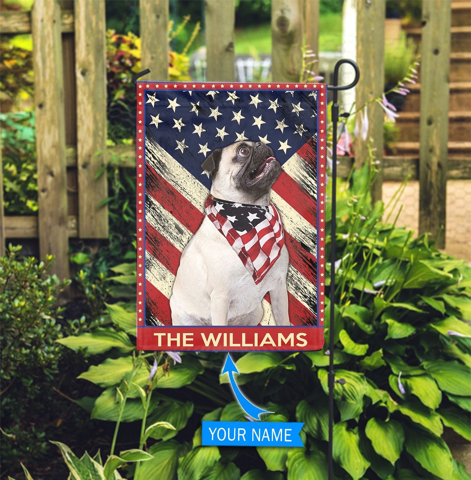 Pug Personalized Garden Flag Custom Dog Flags Dog Lovers Gifts for Him or Her 2 Pug Personalized Garden Flag Custom Dog Flags Dog Lovers Gifts for Him or Her 2