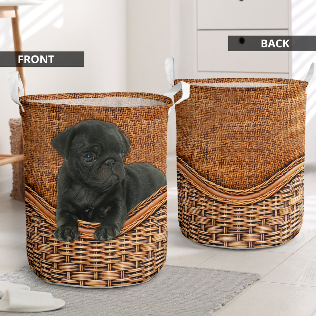Pug Rattan Texture Laundry Basket Dog Laundry Basket Christmas Gift Storage Basket Dog Memorial Gift 1 Pug Rattan Texture Laundry Basket Dog Laundry Basket Christmas Gift Storage Basket Dog Memorial Gift 1