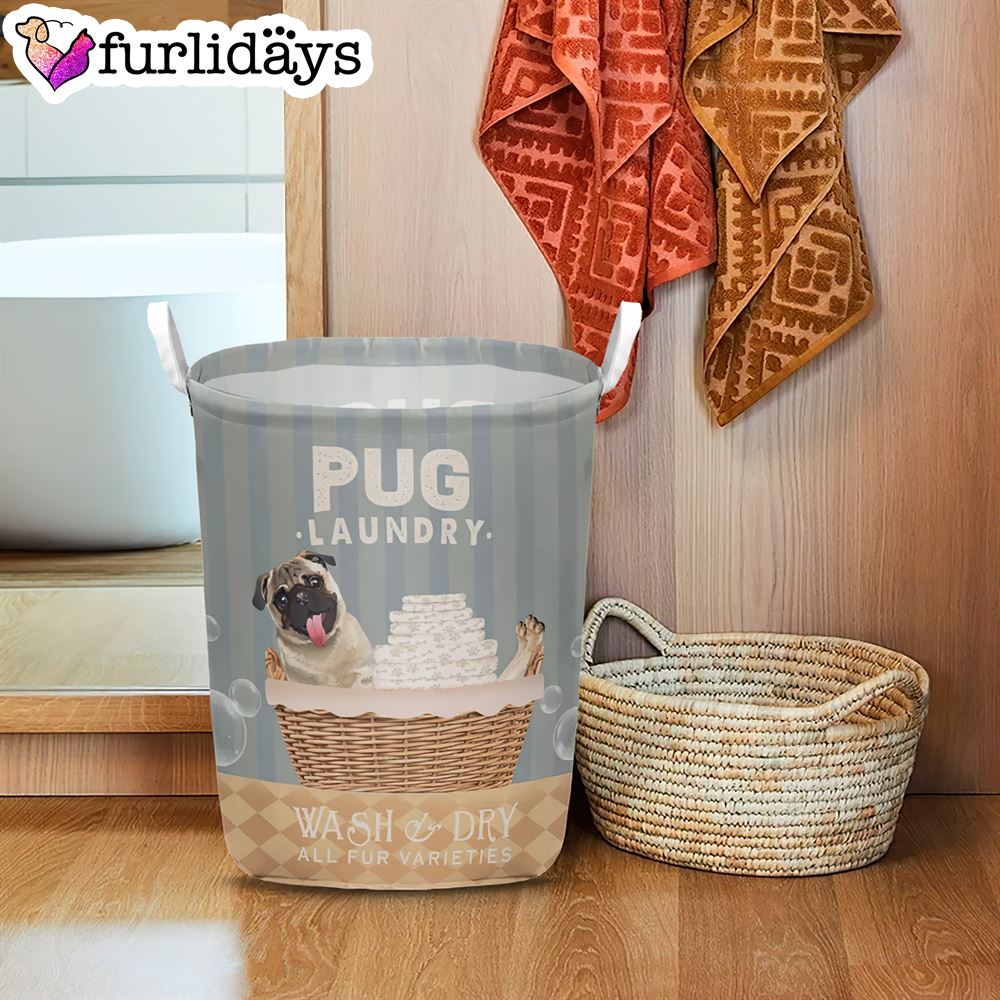 Pug Wash And Dry Laundry Basket Dog Laundry Basket Christmas Gift For Her Home Decor 1 Pug Wash And Dry Laundry Basket Dog Laundry Basket Christmas Gift For Her Home Decor 1