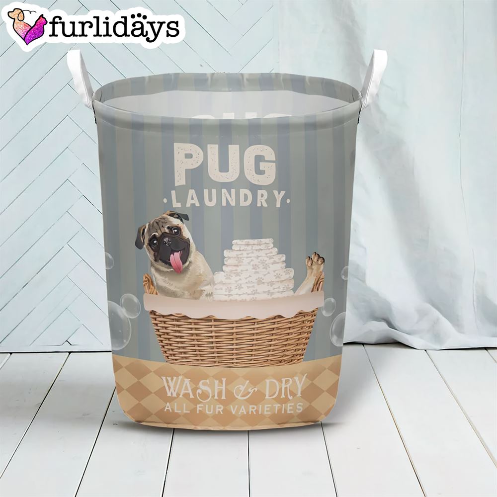 Pug Wash And Dry Laundry Basket Dog Laundry Basket Christmas Gift For Her Home Decor 3 Pug Wash And Dry Laundry Basket Dog Laundry Basket Christmas Gift For Her Home Decor 3