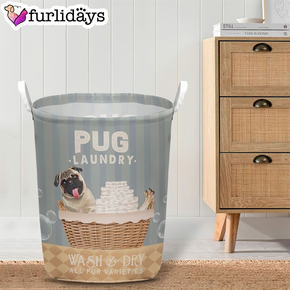 Pug Wash And Dry Laundry Basket Dog Laundry Basket Christmas Gift For Her Home Decor 4 Pug Wash And Dry Laundry Basket Dog Laundry Basket Christmas Gift For Her Home Decor 4