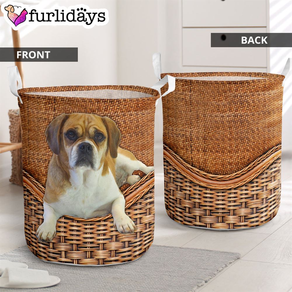 Puggle Rattan Texture Laundry Basket Dog Laundry Basket Christmas Gift For Her Home Decor 1 Puggle Rattan Texture Laundry Basket Dog Laundry Basket Christmas Gift For Her Home Decor 1